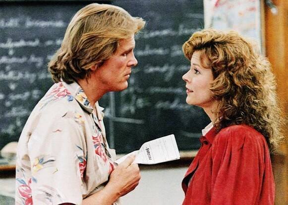 TEACHERS, from left: Nick Nolte, JoBeth Williams, 1984, © MGM