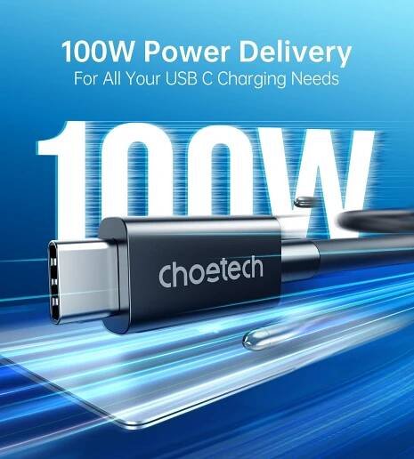ChoeTech Thunderbolt 4 USB-C 40Gbps Cable 0.8m Black