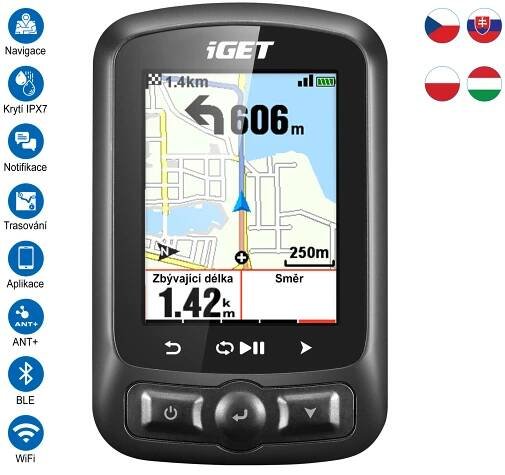 iGET CYCLO C250 GPS, navigace