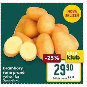 Billa Brambory rané prané nabídka