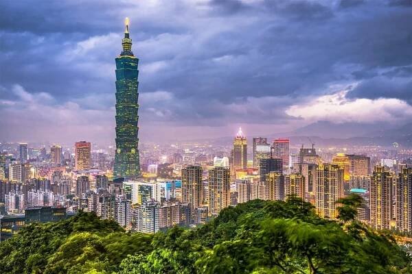Taipei City, Tchaj-wan Panorama — Stock obrázek