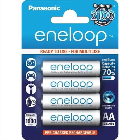 Panasonic Eneloop AA baterie 1900 mAh 4 ks