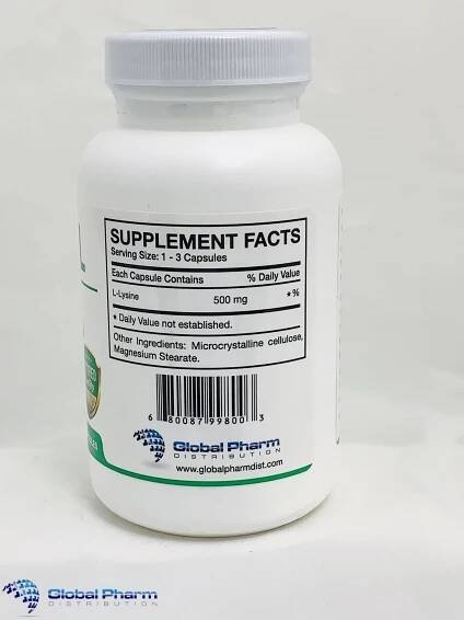 L-LYSINE (LYSINYL) (100 Caps) | Global Pharm Distribution, LLC