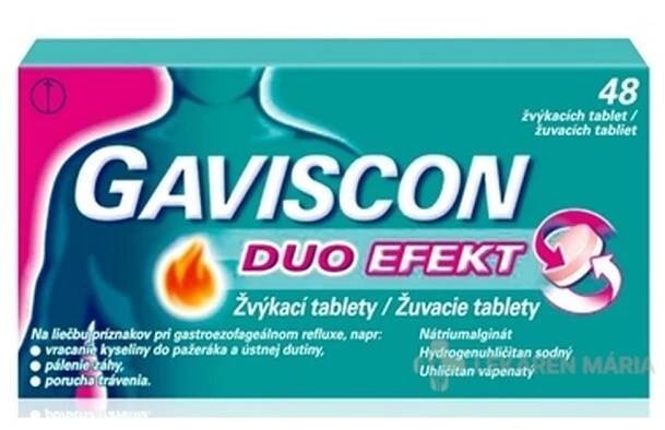 GAVISCON DUO EFEKT žvýkací tablety 1×48 tbl, lék