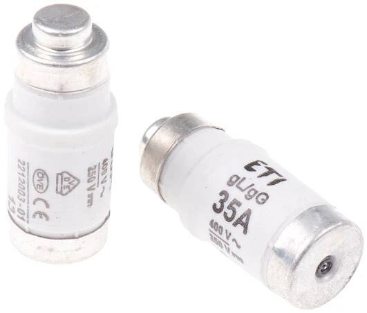 Tavná pojistka NEOZED 35A D02 velikost závitu E18 gG ETI 400V ac