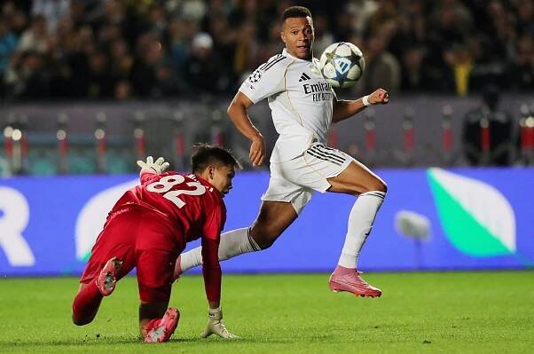 image Mbappe hat-trick powers Real Madrid to 5-0 win over Kairat in Champions League