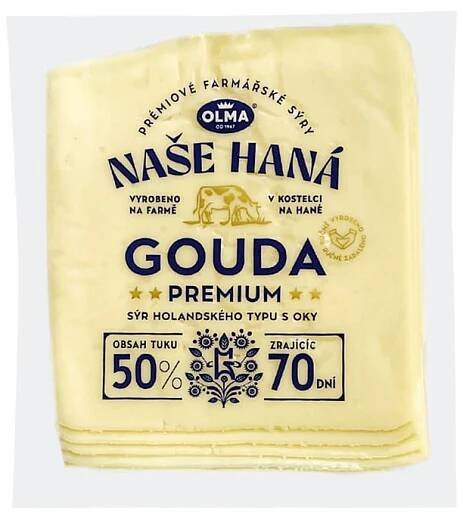 Naše Haná Gouda premium plátky