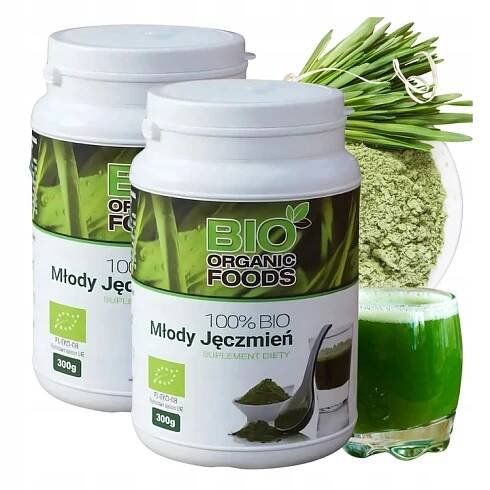 Mladý ječmen BIO Organic Foods – prášková bio šťáva 300 g