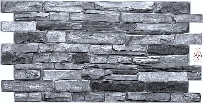 3D PVC Wandpaneele Wandverkleidung PVC-Verkleidung Stein Holz Mosaik Fliesen Imitation (ca. 0,5qm)