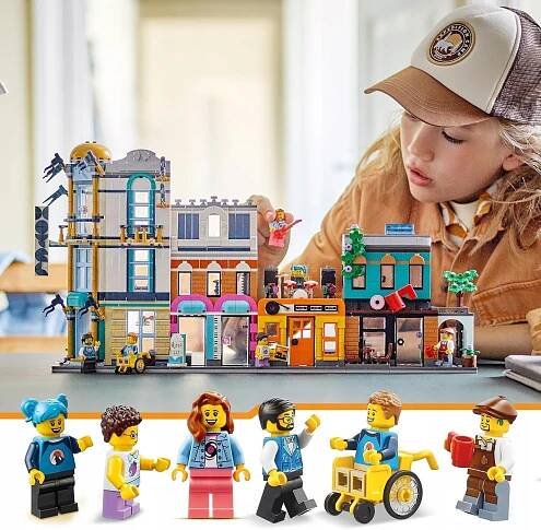 Lego Creator 3v1 Hlavní nákupní ulice 31141 město hotel obchody kavárna Značka LEGO