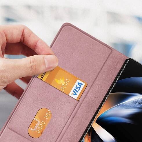 Dux Ducis Bril Wallet, Samsung Galaxy Z Fold5 5G, růžový