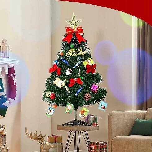 MINI VÁNOČNÍ STROMEK 60 CM NA STŮL 34 VÁNOČNÍCH OZDOB, DEKORACE Značka žádná značka