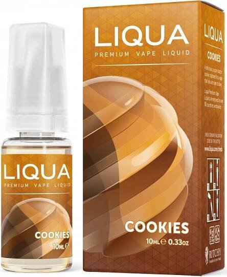 Liqua Cookies 10ml - Elektronické cigarety, náplně (e-liquidy), VEEV, PULZE - www.trafika12.cz