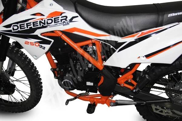 Pitbike MiniRocket Mikilon Defender 250RR kola 21/18 oranžová sedlo 87,5cm| Hamletovygumy