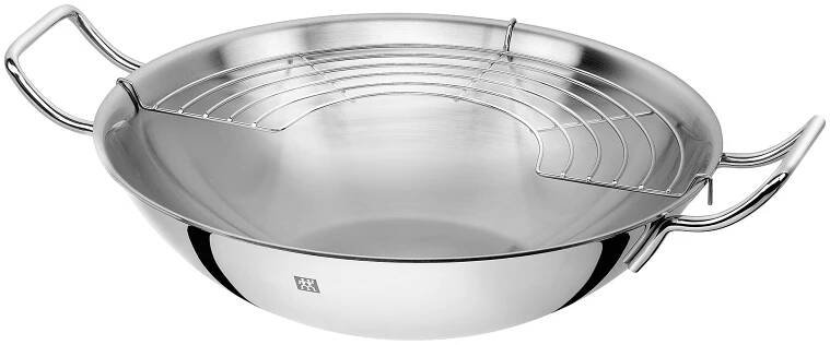 ZWILLING Plus nerezová pánev wok 32 cm se skleněnou poklicí