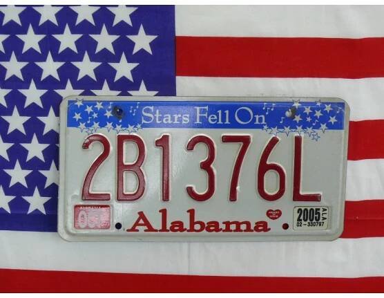 Americká SPZ Alabama 2B1376L