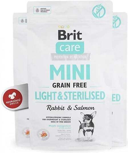 Brit Care Mini GF Light & Sterilised Rabbit & Salmon 2 kg