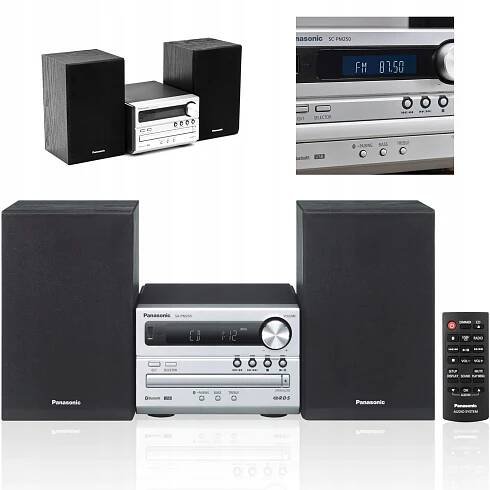 Věž Panasonic Micro HiFi SC-PM250EG-S 20 W RMS CD FM rádio Bluetooth