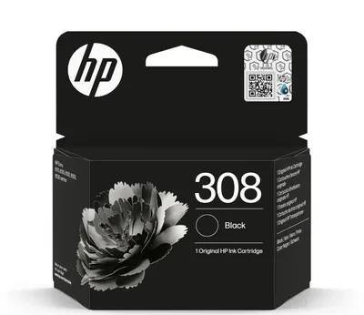 Obrázek produktu pro HP Černá originální inkoustová kazeta 308, Standardní výtěžnost, Černá, Inkoust na pigmentové bázi, 1 kusů, 160 str., Balení po jednom