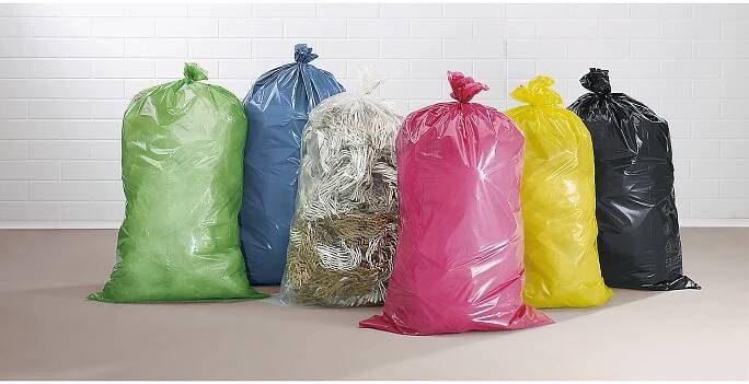 Pytle na odpad, LDPE, 70 l 60 μm, š x v 575 x 1000 mm, bal.j. 250 ks