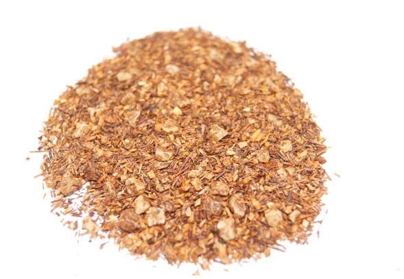 Creamy Caramel Rooibos Tea the great rich taste of Red Rooibos plus the added taste of Caramel Bits.  Mix with Chocolate Rooibos for a fun drink!