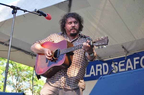 Bobby Bare Jr. performs at an outdoor concert