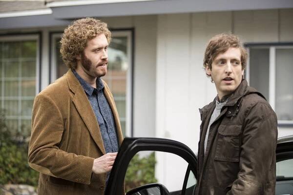 Silicon Valley - Vliv a práva zakladatelů - Z filmu - T.J. Miller, Thomas Middleditch