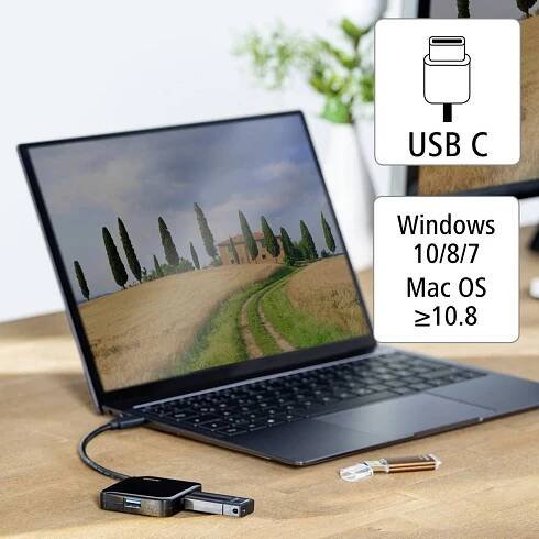 Hama 4 porty USB-C® (USB 3.1) Multiport hub černá