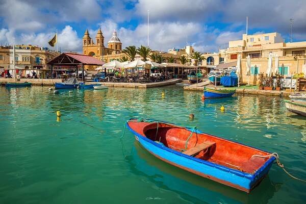 Maltese boat at Marsaxlokk Market