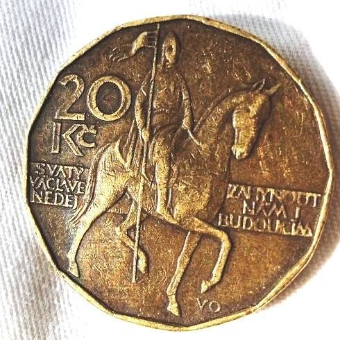 Vzácná mince 20 Kč r. 1993 - ražba Hamburská mincovna, Německo - Numismatika
