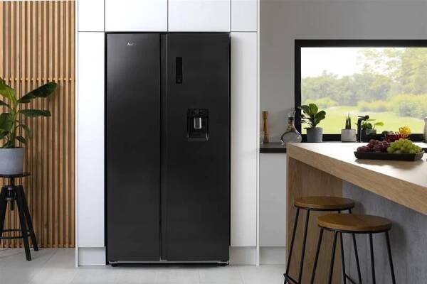 Chladnička americká Amica FY5139.3DFBXI, NoFrost, černý inox