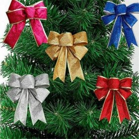 Mašle Vánoční Mašle Mašle Stuha Mašle na vánoční stromeček Potřeby pro vánoční večírky Domácí dekorace