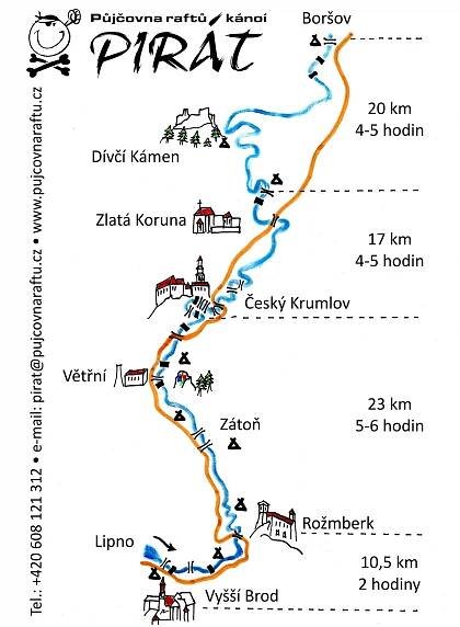 Půjčovna raftů Vltava