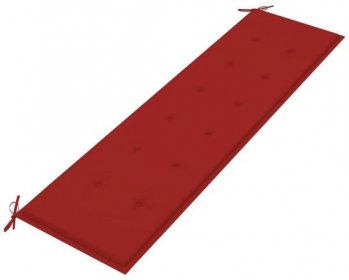 Greatstore Podsedák na zahradní lavici, červený, 180x50x3 cm