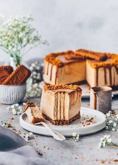 Biscoff Cheesecake - Easy No-Bake Cheesecake (Vegan)