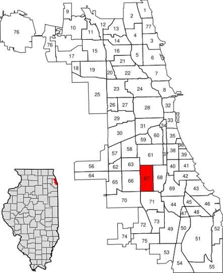 Location within the city of Chicago