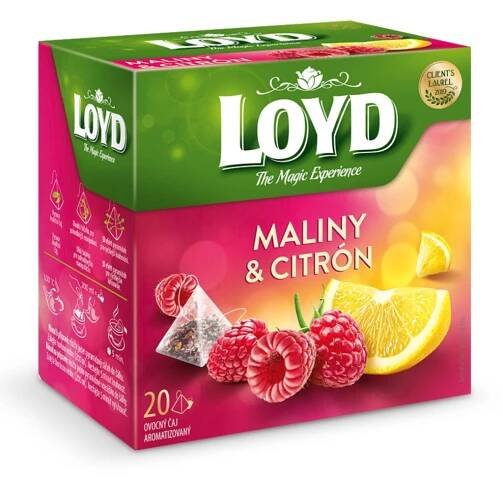 Loyd Čaj ovocný maliny+citron 20x2g