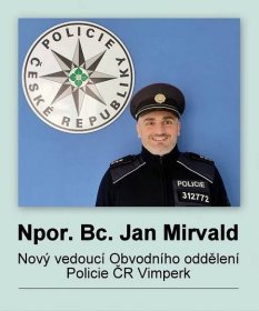 POLICIE ČR: Nový vedoucí Obvodního oddělení VimperkZa krásnější Vimperk