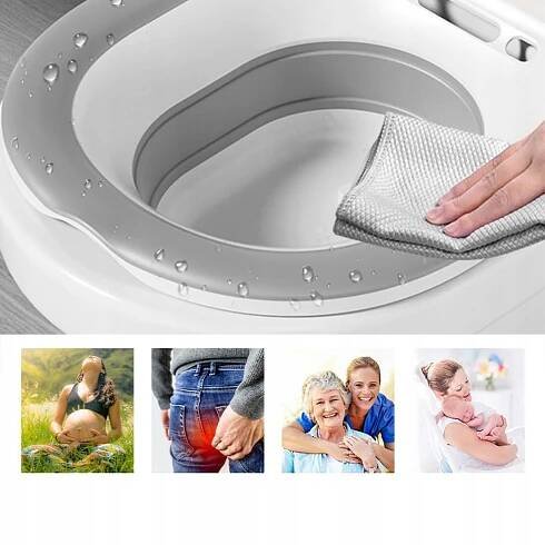 SEDÁTKO DO VANY NA TOALETU PŘENOSNÁ VANA NA TOALETU PRO TĚHOTNÉ ŽENY Šířka výrobku 35 cm