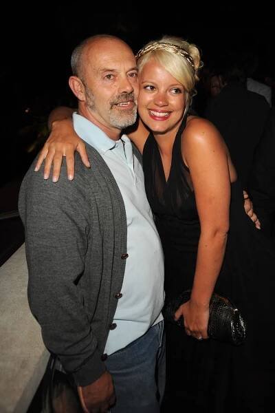 Singer Lily Allen (R) and father Keith Allen attend the AKVINTA GQ Party for How to Lose Friends & Alienate People Premiere at the Festival House, 