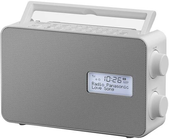 Panasonic RF-D30 digitálne rádio s Bluetooth (10 programových tlačidiel, IPX4, časovač, nabíjanie USB, reproduktor 10 cm), biela - Značkový obchod Panasonic