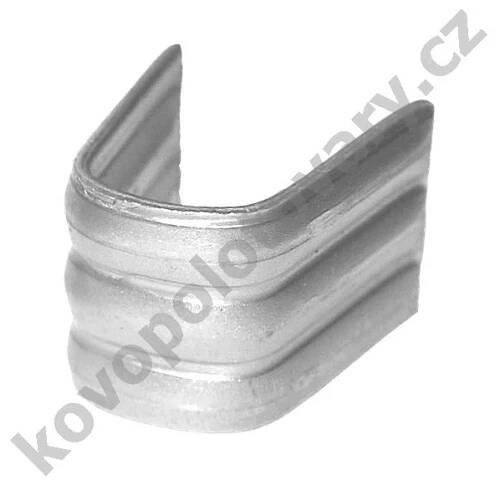 Spona pro kovaný plot, bránu, zábradlí a mříže - typ R, rozměr 12x12 mm, tl. 1 mm | KovoPolotovary.c 