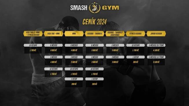 Smash Gym Kickbox - Ceník 2024