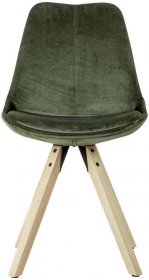 Sada Jídelních Židlí Zelená - barvy dubu/zelená, Moderní, dřevo/textil (49/87/52cm) - MID.YOU
