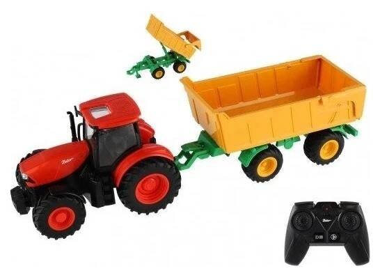 Traktor Zetor RC s valníkem 42cm 2,4GHz dobíjecí pack + baterie se zvukem