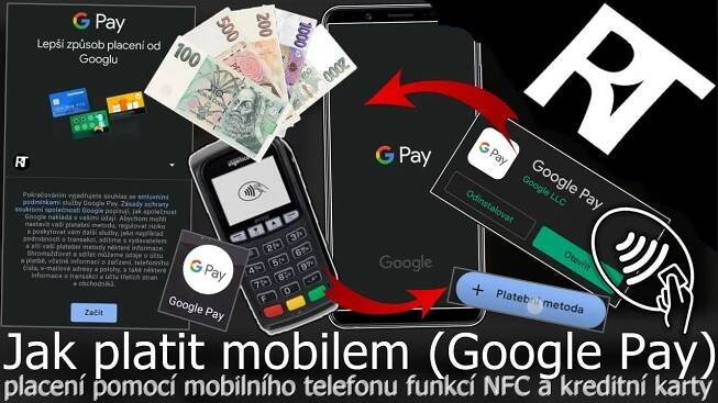 Jak platit mobilem s Google Pay - NFC platby mobilem - Jak přidat kartu na Google Pay (tutoriál)
