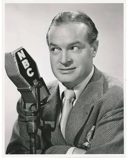 Bob Hope at the NBC microphone