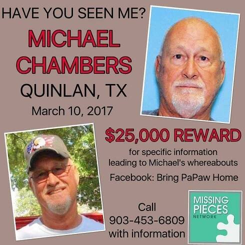 Michael Glenn Chambers Missing from Quinlan Texas