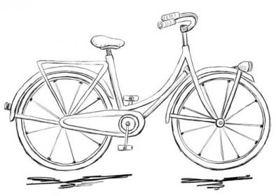 Grafická náčrt jízdního kola — Stock obrázek