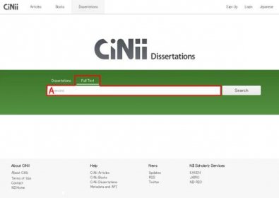 CiNii Dissertations - User Guide - Full Text Search by Keywords | Support Academic Information Services